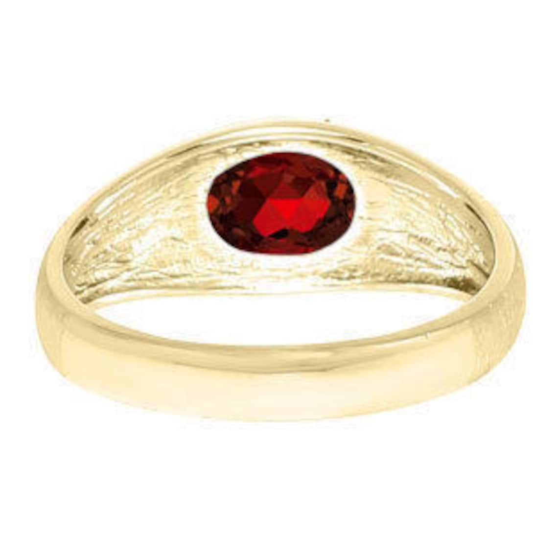 Eastwest Oval Pinky Men Ring Silver or Gold Mens Etsy