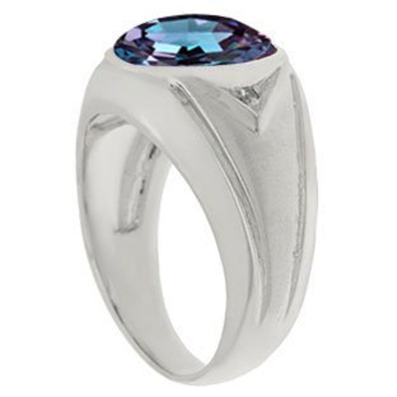Mens Alexandrite Ring Mens Ovalcut Alexandrite Gemstone Etsy