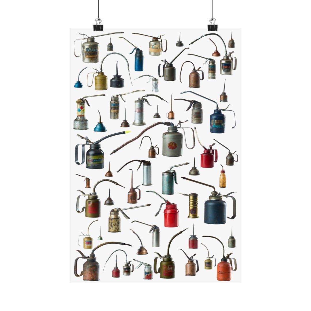 Oil Can Vertical Poster for Workshop – 24