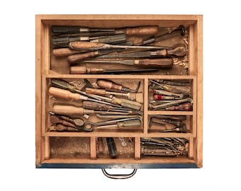 Antique Carpentry Tools Print, Fine Art Photography, Man Cave Decor