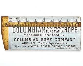 Vintage Ruler Photography Print, "Columbian Rope Company" Wall Art