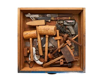 Antique Carpentry Tools Print, Fine Art Photography, Man Cave Decor