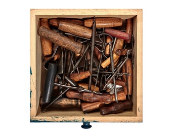 Tool Photography Print, Vintage Woodworking Tools, Man Cave Art