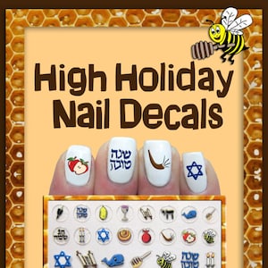 High Holiday Nail Decals & Jewish Nail Art