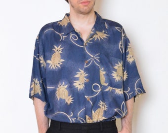 100% Silk Lightweight Hawaiian Shirt | Etsy
