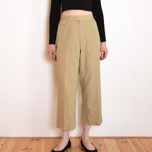 80s Lacoste Izod pants, beige trousers, vintage preppy retro trousers, large XL, XXL