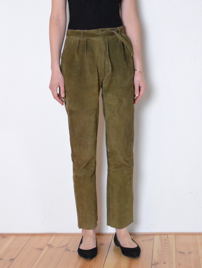 high waisted army green pants
