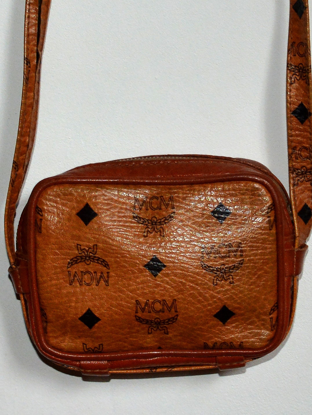 Vintage MCM Bag, 80s Mini Sling Bag, Genuine Monogram Vintage MCM Bag, 80s Mini Sling Bag, Genuine Monogram