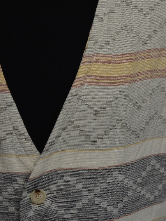 90's Southwestern style vest, geometric woven fla… - image 5