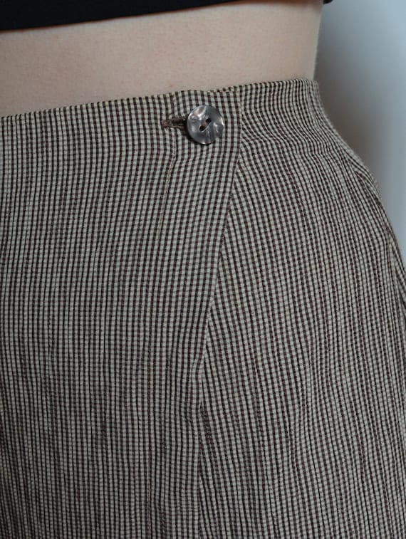 Gingham wrap midi skirt 2025