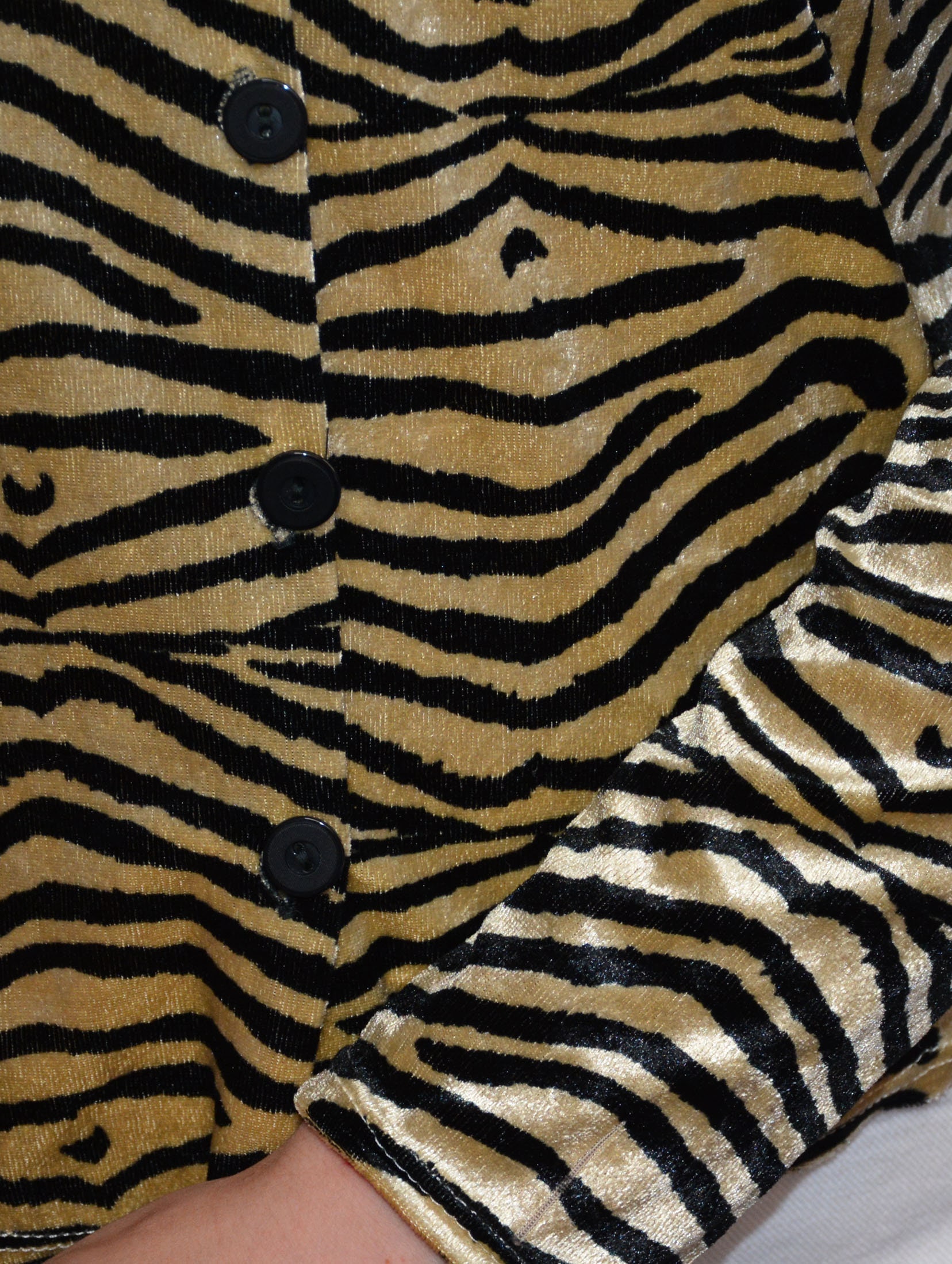 90's Velvet Animal Print Shirt Vintage Tiger Print Etsy UK