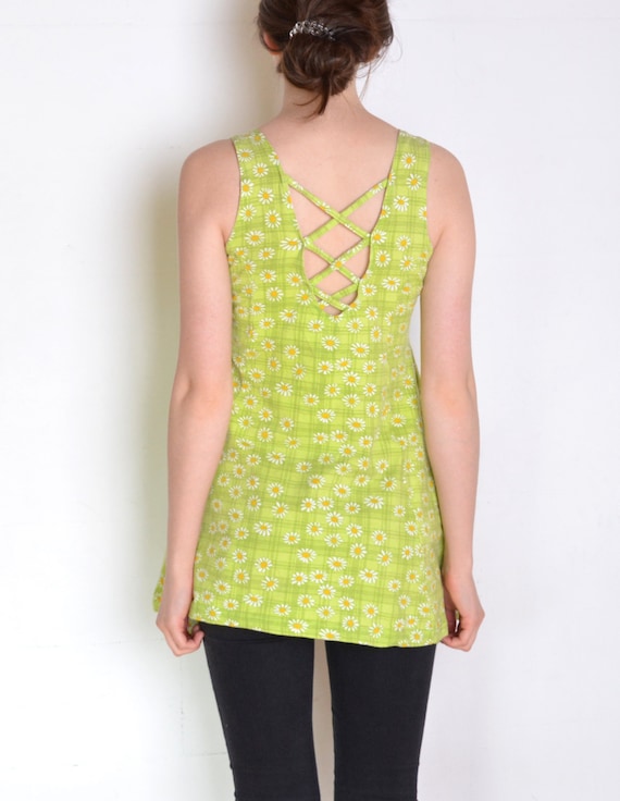 Butterfly Print Openwork Sleeveless Tops Butterfly Print Openwork Sleeveless Tops