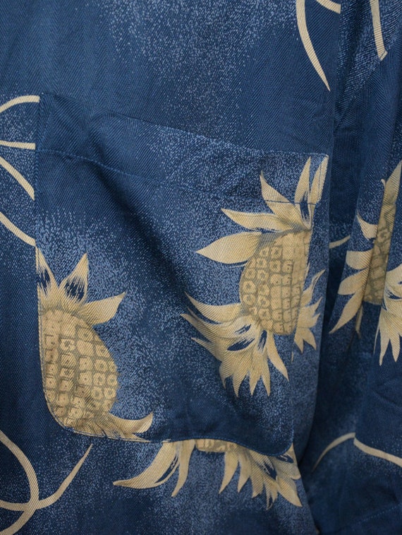 90's Tommy Bahama  silk shirt, pineapple print Ha… - image 7