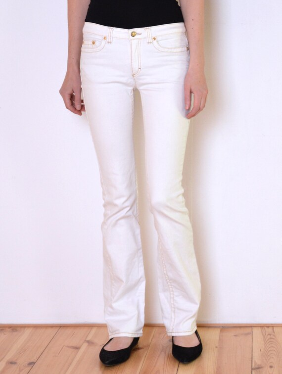 Vintage Roberto Cavalli White Flared 