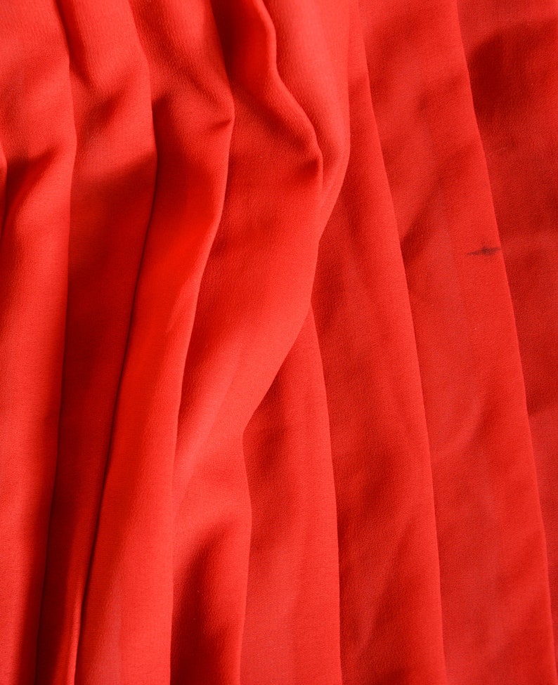 90's Red Pleated Skirt Bright Red a Line Midi Skirt - Etsy