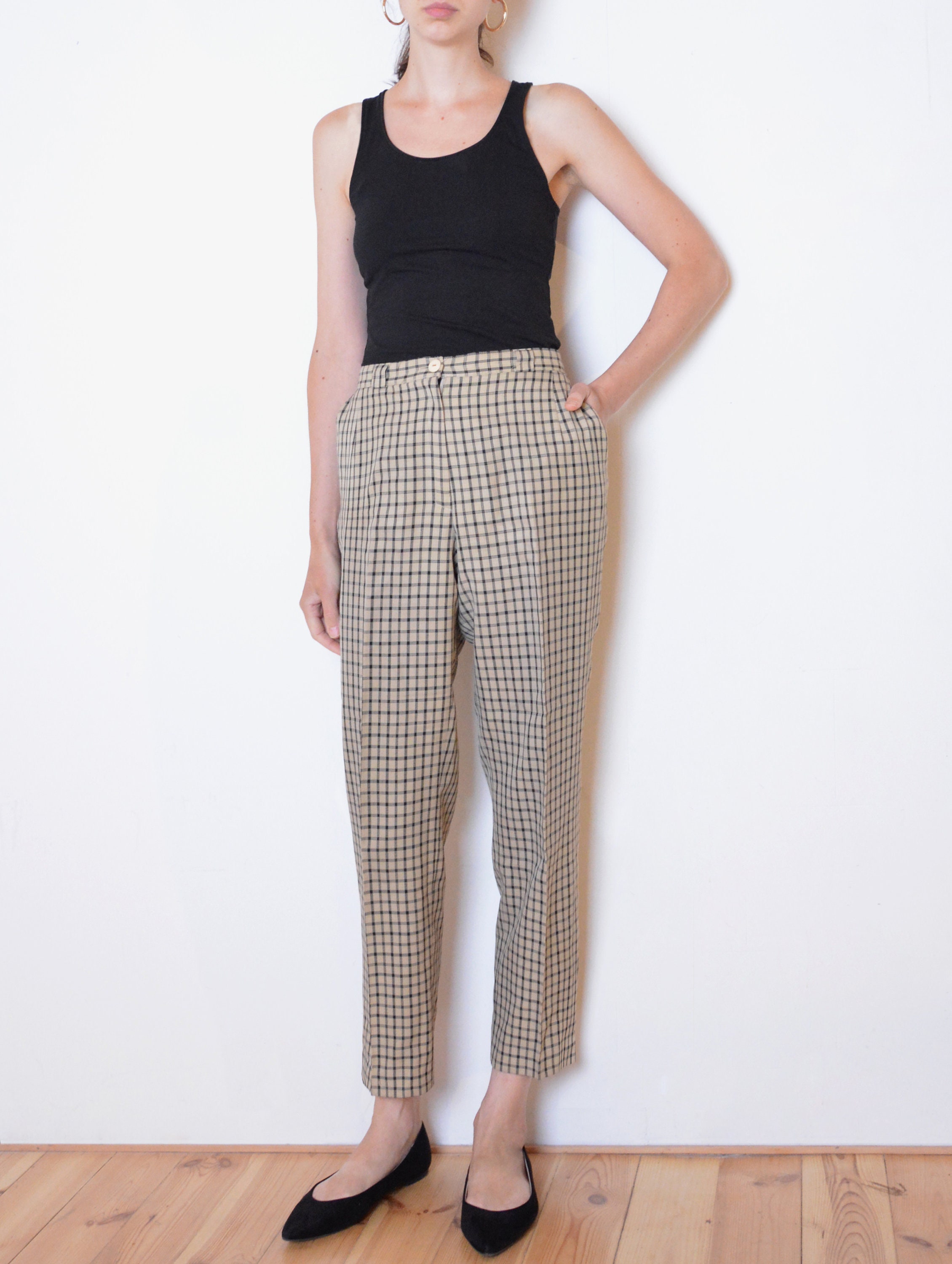 Vintage Plaid Pants - Etsy