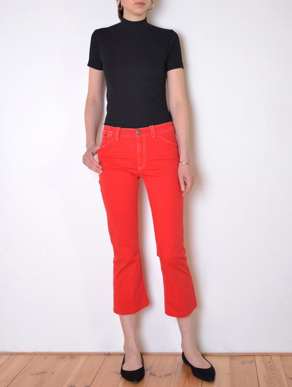 Buy 90's Red Marlboro Classics Cropped Jeans Red Denim Pants Online in  India - Etsy