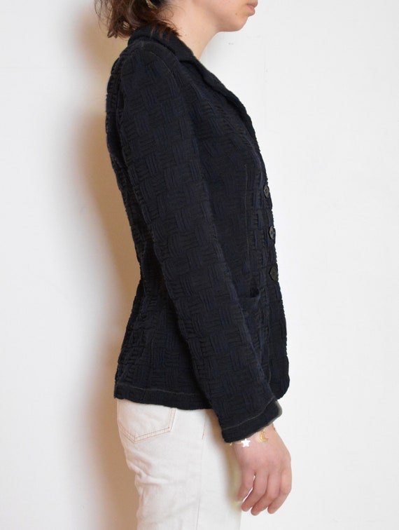 vintage Giorgio Armani textured blazer, black and… - image 7