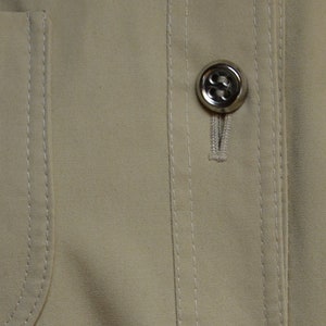 70's beige coat, classic knee length coat, retro old fashioned mac midi coat size medium large image 6