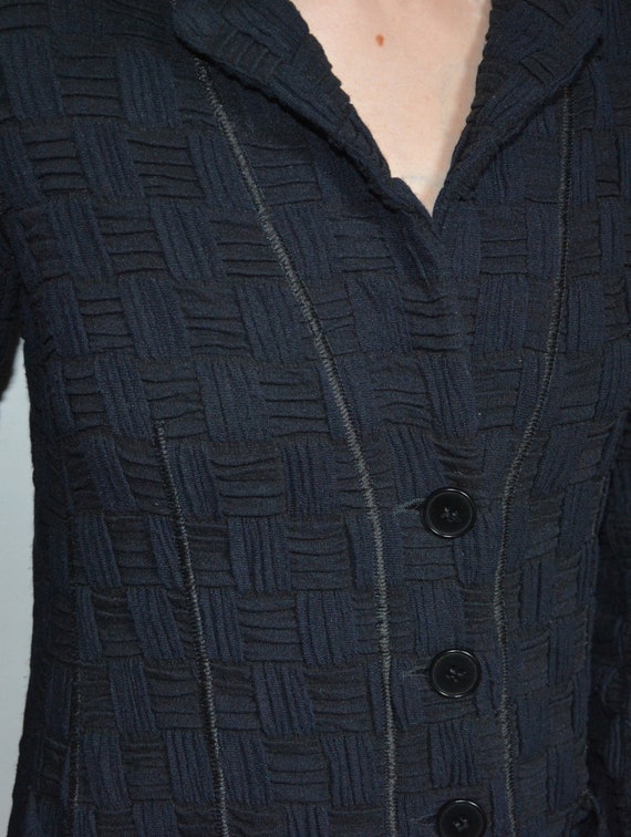 vintage Giorgio Armani textured blazer, black and… - image 5