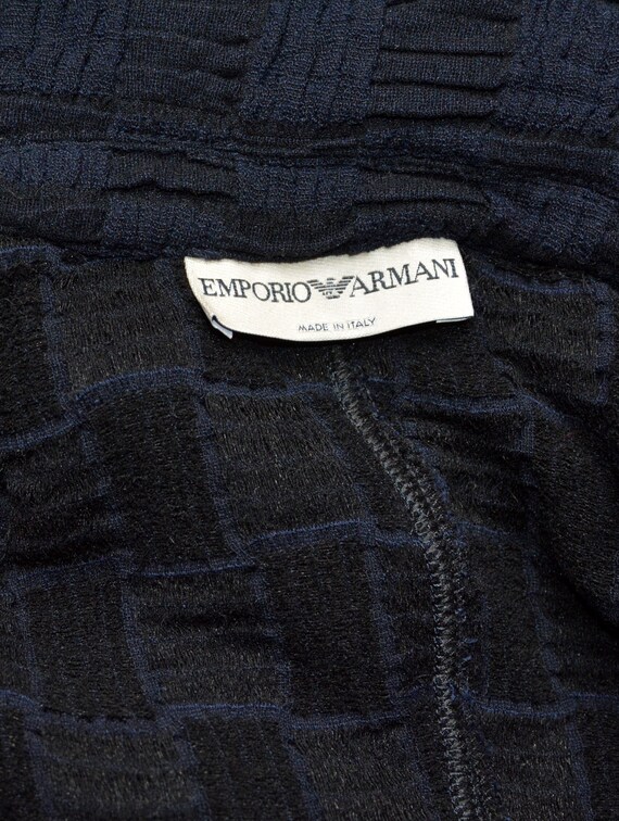 vintage Giorgio Armani textured blazer, black and… - image 3