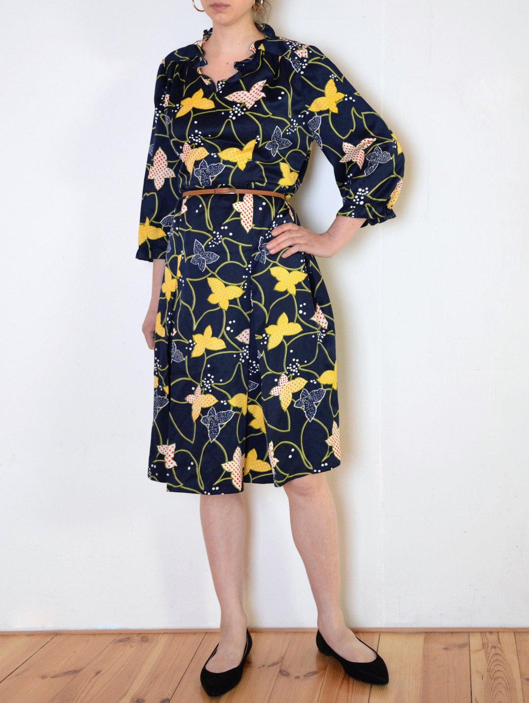 70’s Butterfly Batik Dress