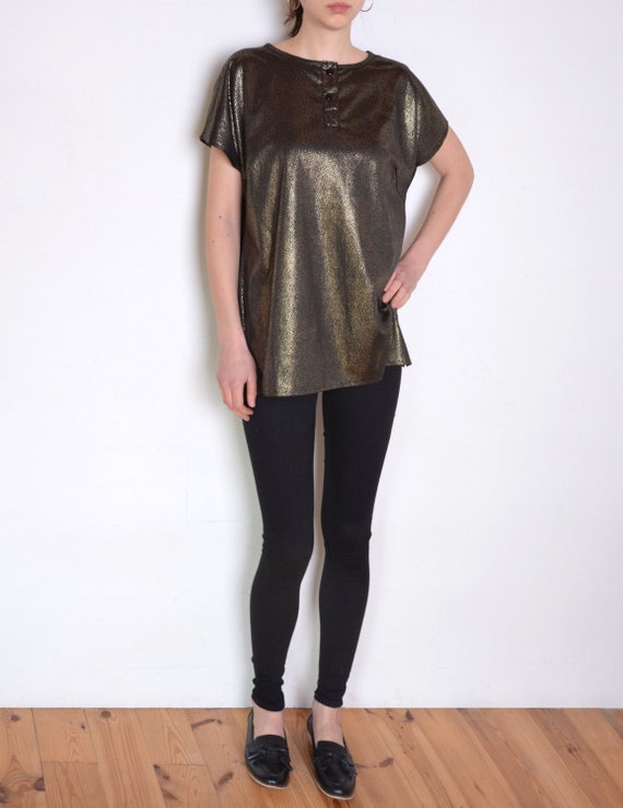 black and gold plus size blouse
