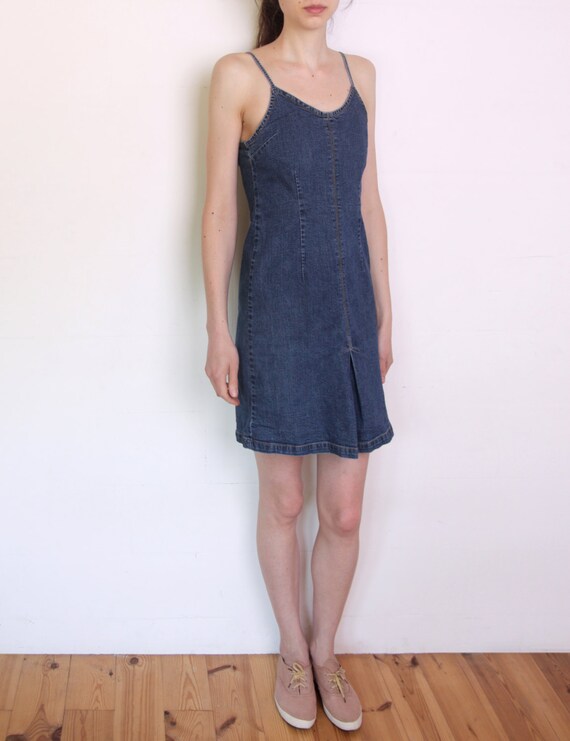 denim dress strappy