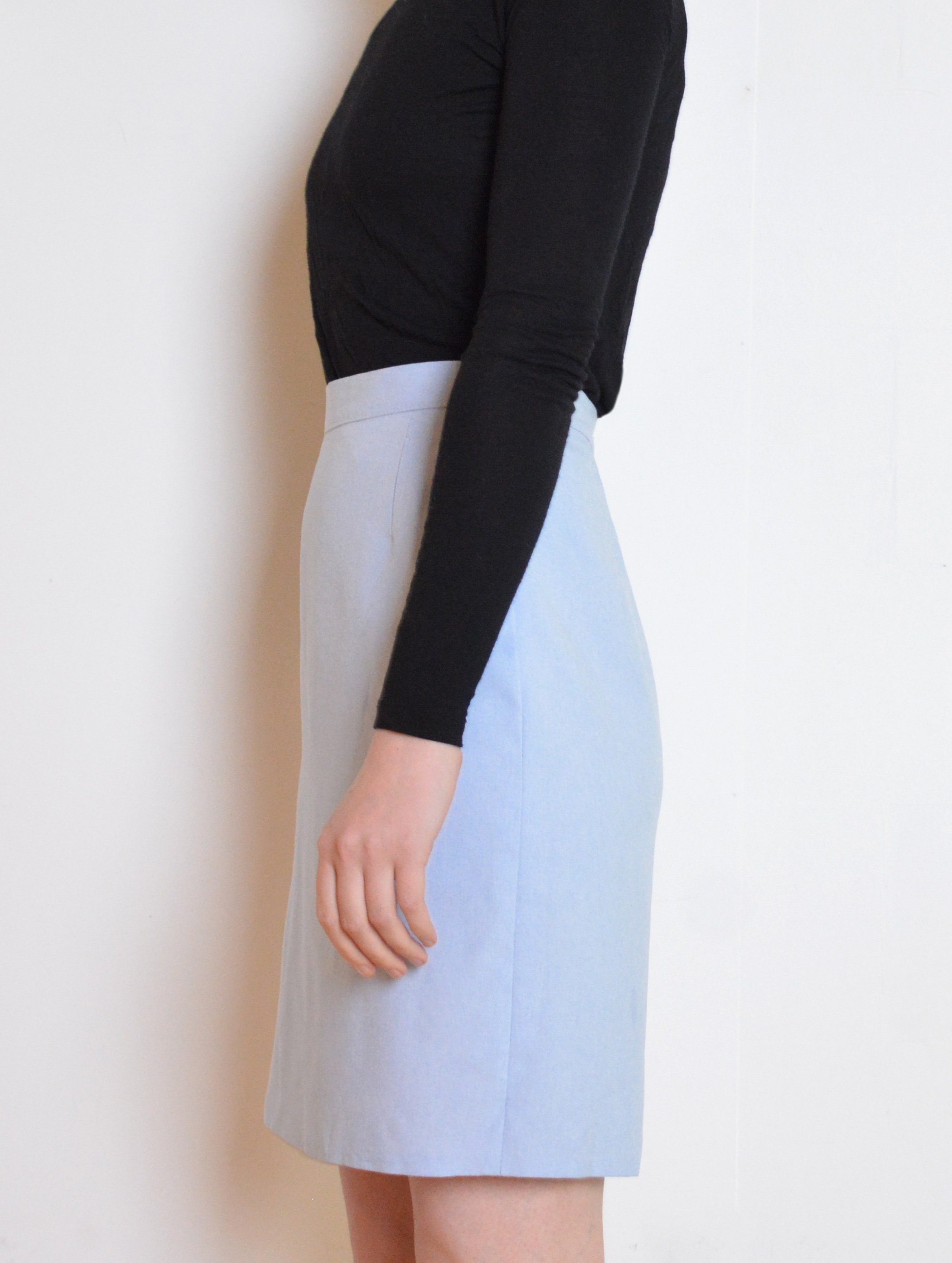 Powder blue pencil dress top