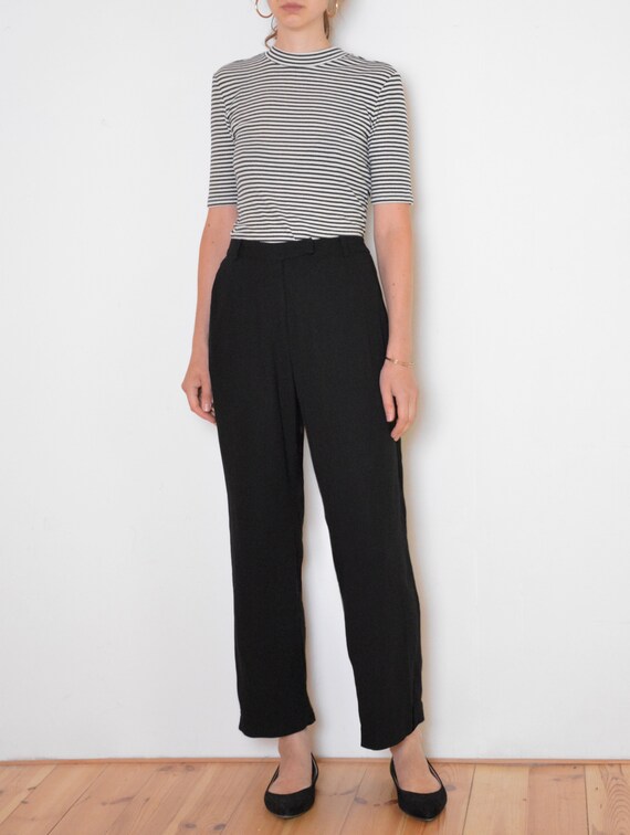 vintage DKNY wool blend pants, black pants with st