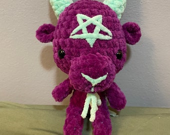 Small Baphomet Amigurumi crocheted stuffy doll