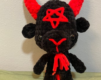 Small Baphomet Amigurumi crochet stuffy doll