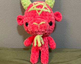 Small Baphomet Amigurumi crocheted stuffy doll