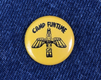 Camp Funtime Debbie Harry Blondie 1" Pinback Button, 70s 80s Music Pin