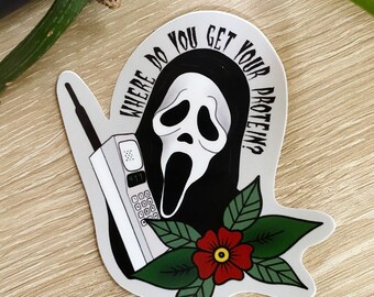 RESERVED: Ghostface Scream vegan sticker