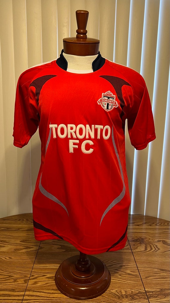 Toronto FC Soccer Jersey Red Blue Embroidered Mens Large Marin 