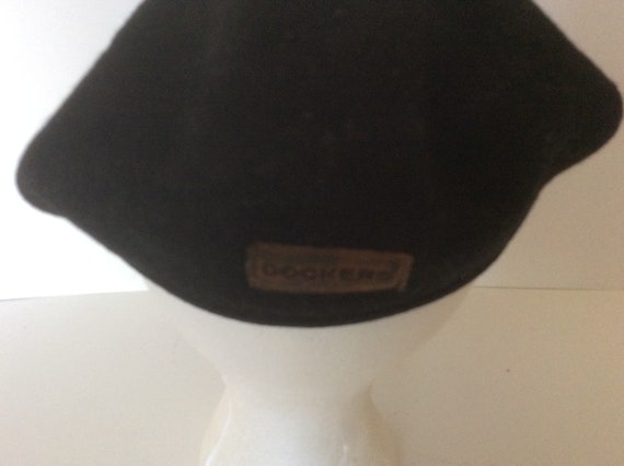 Vintage Dockers Black Wool Blend Beret Hat Brown … - image 4