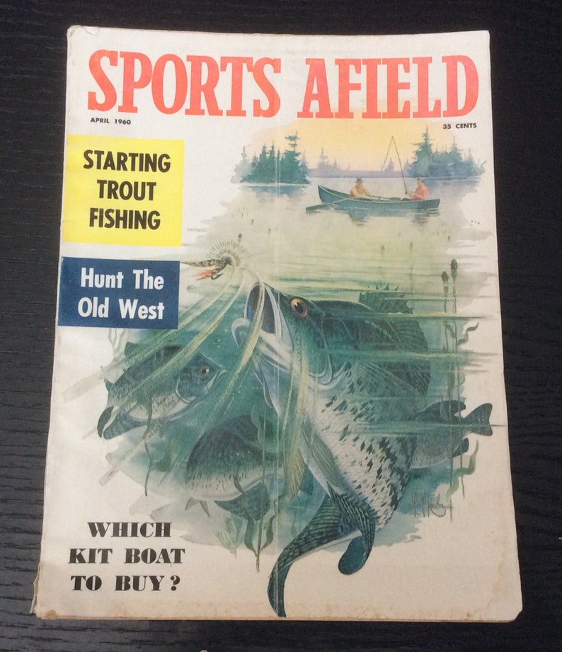 Vintage Sports Afield Magazine April 1960 Les Kouba Cover Art Etsy