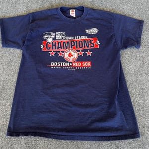 Boston Red Sox T Shirt 2004 American League Champions Blue XL MLB Baseball