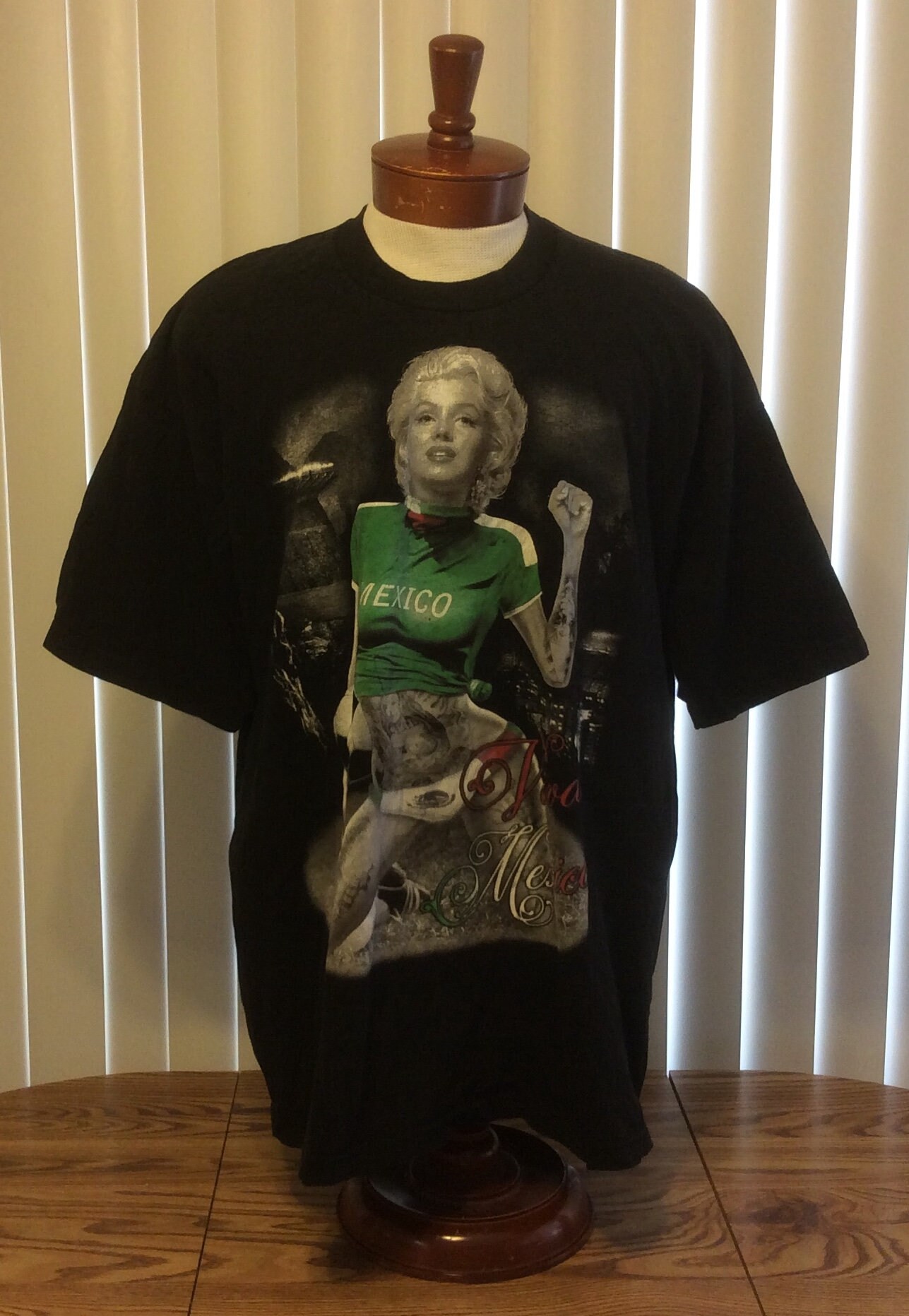 Vintage 90s Pro Tag Rap T Shirt Black Marilyn Monroe Viva