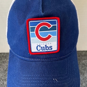 Chicago Cubs Hat New Era 9Forty Blue White Mesh Logo Patch SnapBack MLB Baseball