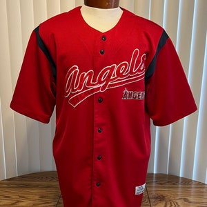 MLB Los Angeles Angels Mike Trout Mens Red Majestic Stitched Jersey- XL