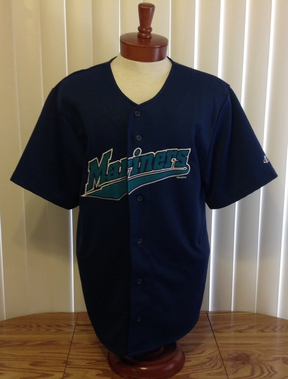 Seattle Mariners 24 Griffey Navy Jersey Inspired Hawaiian Shirt