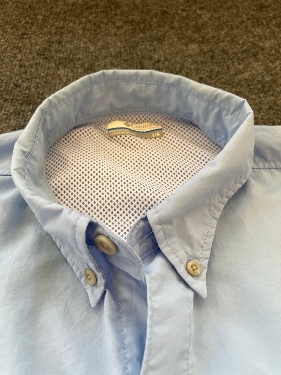 Chemise De Pêche Columbia PFG Homme - XL - Bleu Clair - Manches Courtes - Doublée