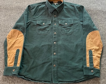 L.L. Bean Signature Field Shirt Mens XL Slim Fit Canvas Shooting Hunting Teal