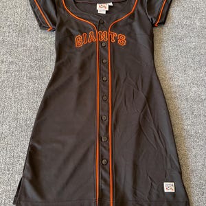 new york giants jersey dress New York Giants Baseball Jersey Dress Retro Cooperstown Collection Black  GIII MLB San Francisco