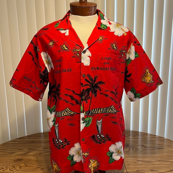 Men's Vintage Hawaiian Shirt XL