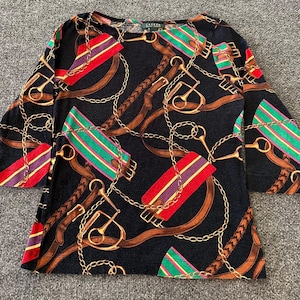 Ralph Lauren Equestrian Women Blouse - Etsy Ralph Lauren Equestrian Women Blouse - Etsy