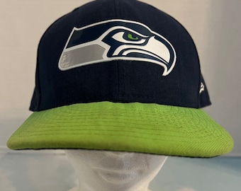 Seattle Seahawks Hat New Era 59Fifty Blue Green Cityscape Under Bill 7 7/8