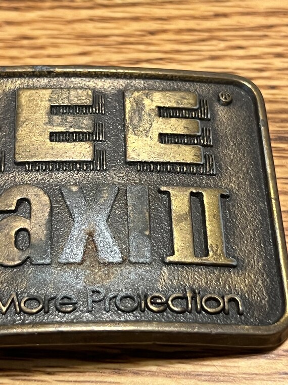 Vintage “Lee Maxi II” Brass Advertising Belt Buck… - image 4